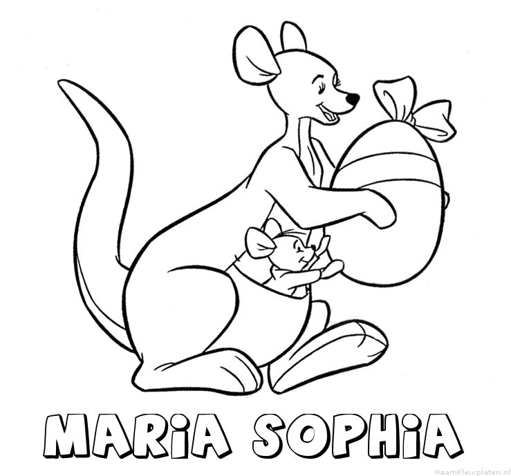 Maria sophia kangoeroe kleurplaat